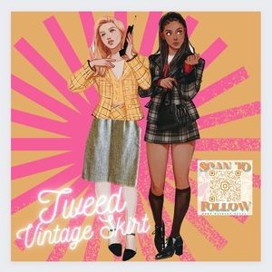 VINTAGE HARRIS TWEED SKIRT